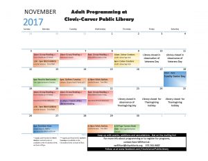 November Adult Programming