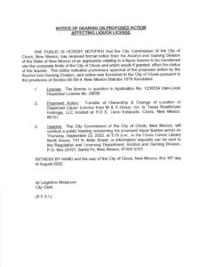 notice of hearing 2